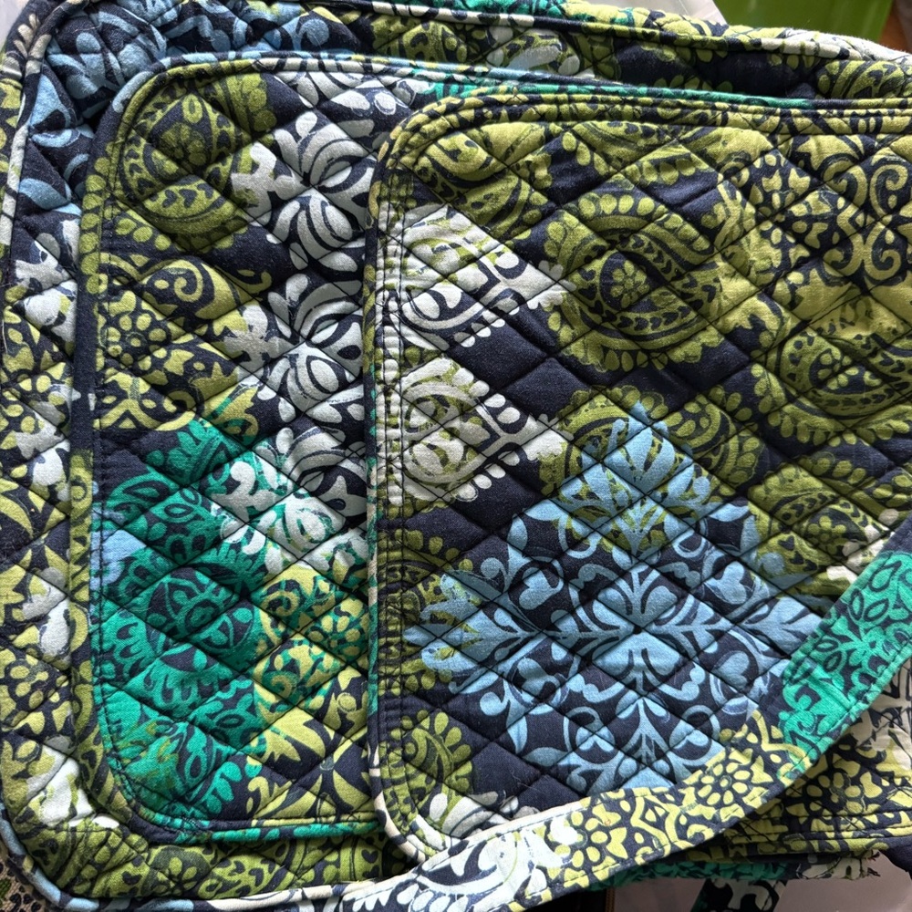 Vera Bradley Green and Blue Crossbody Mail Bag